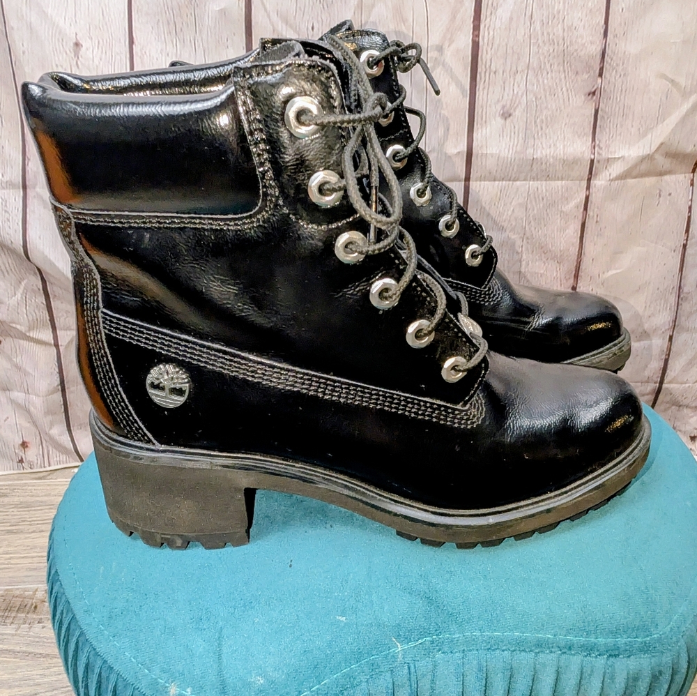Timberland Kinsley Woman’s Black Combat Boots Size 9